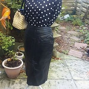 VINTAGE LEATHER SKIRT 8